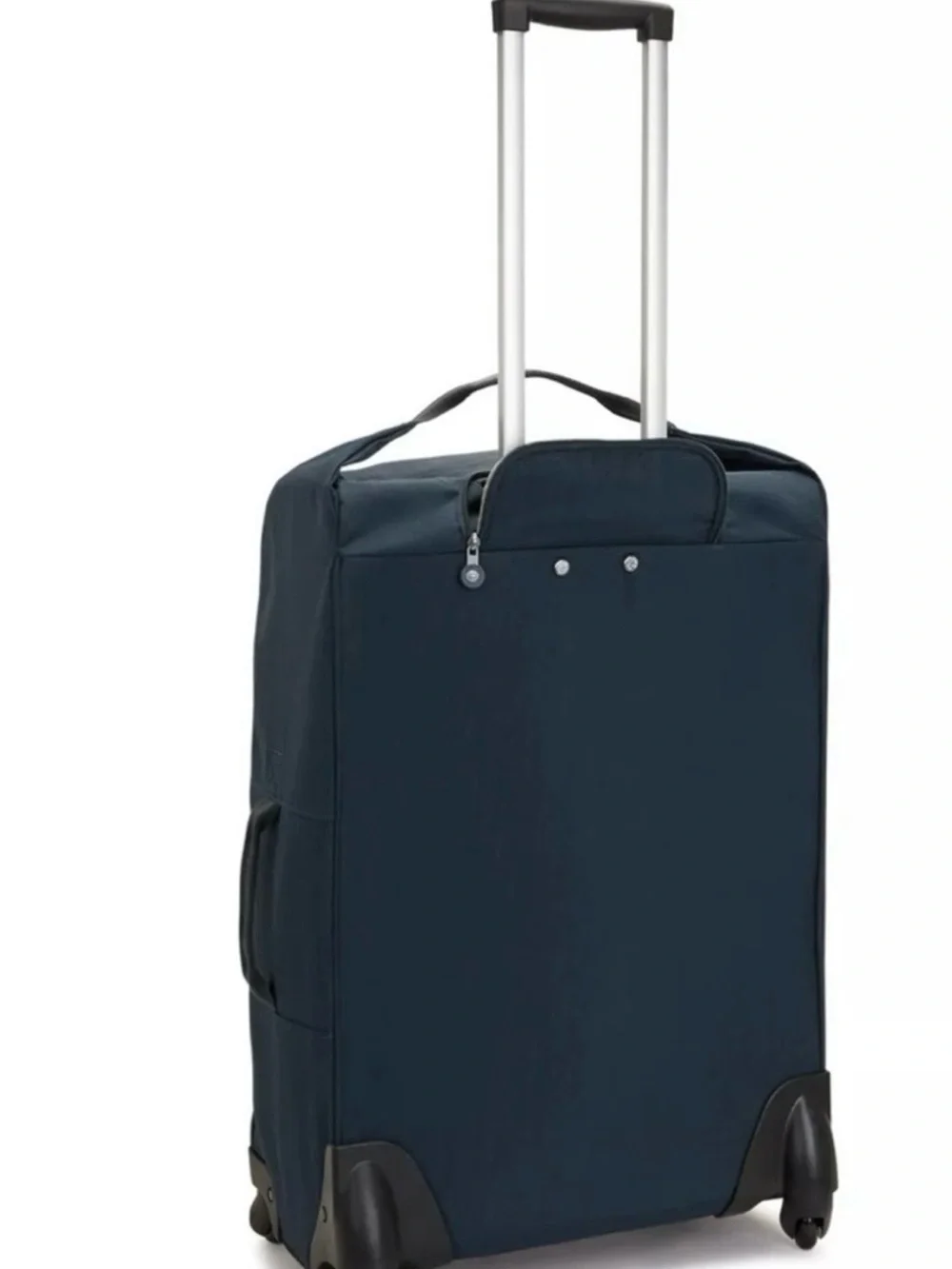 Kipling Dark Navy Upright Rolling Suitcase with Monkey Charm